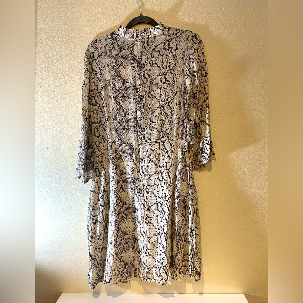 Stetson Black and Cream Snake Print Dress